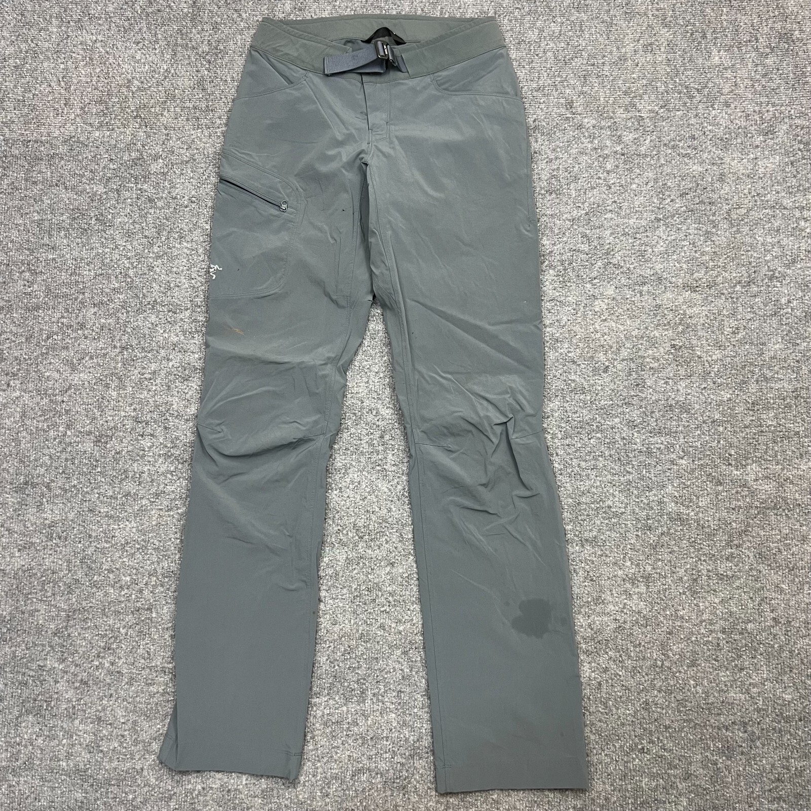 Arc'teryx Gamma LT Pantalone Donna 0 Grigio Nylon Elasticizzato Logo Vita Media Gamba Dritta