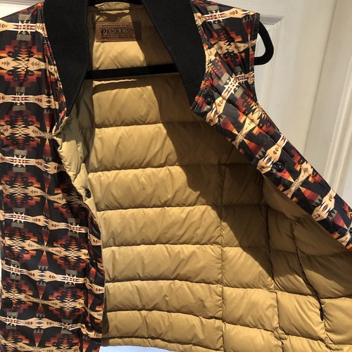 Pendleton Vest Aztec Quilted Down S Small Womens Southwestern Western - Picture 7 of 9
