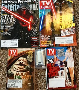 Star Wars Collectibles: Cereal Toy, (3) TV Guides &  Entertainment Magazine, LPs