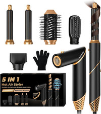 5 in 1 Hair Dryer Brush Air Styler Ionic Hot Brush Volumizer Straightener