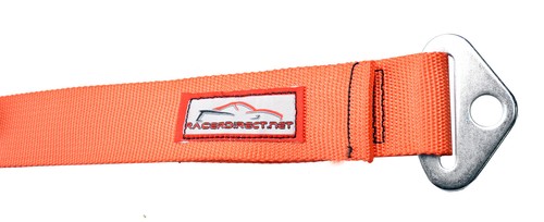 OFF ROAD 2" SEAT BELT 3 POINT B & T Y HARNESS ALL BOLT IN HARNESS ORANGE - Foto 5 di 5