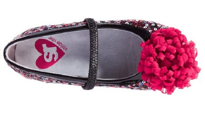 Stride Rite Kenleigh Ballet Plano (Niño Pequeño), Negro/Multi, Talla US 4 M, EUR 19.5 Foto 3 de 4