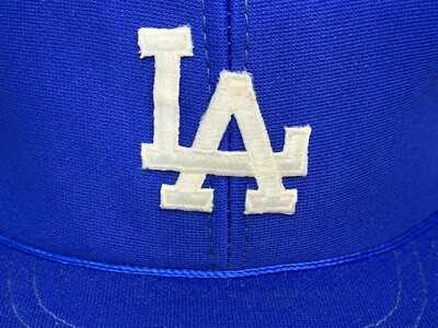 Vintage LA Dodgers Patch Snapback Blue Mesh Retro 80's 90's