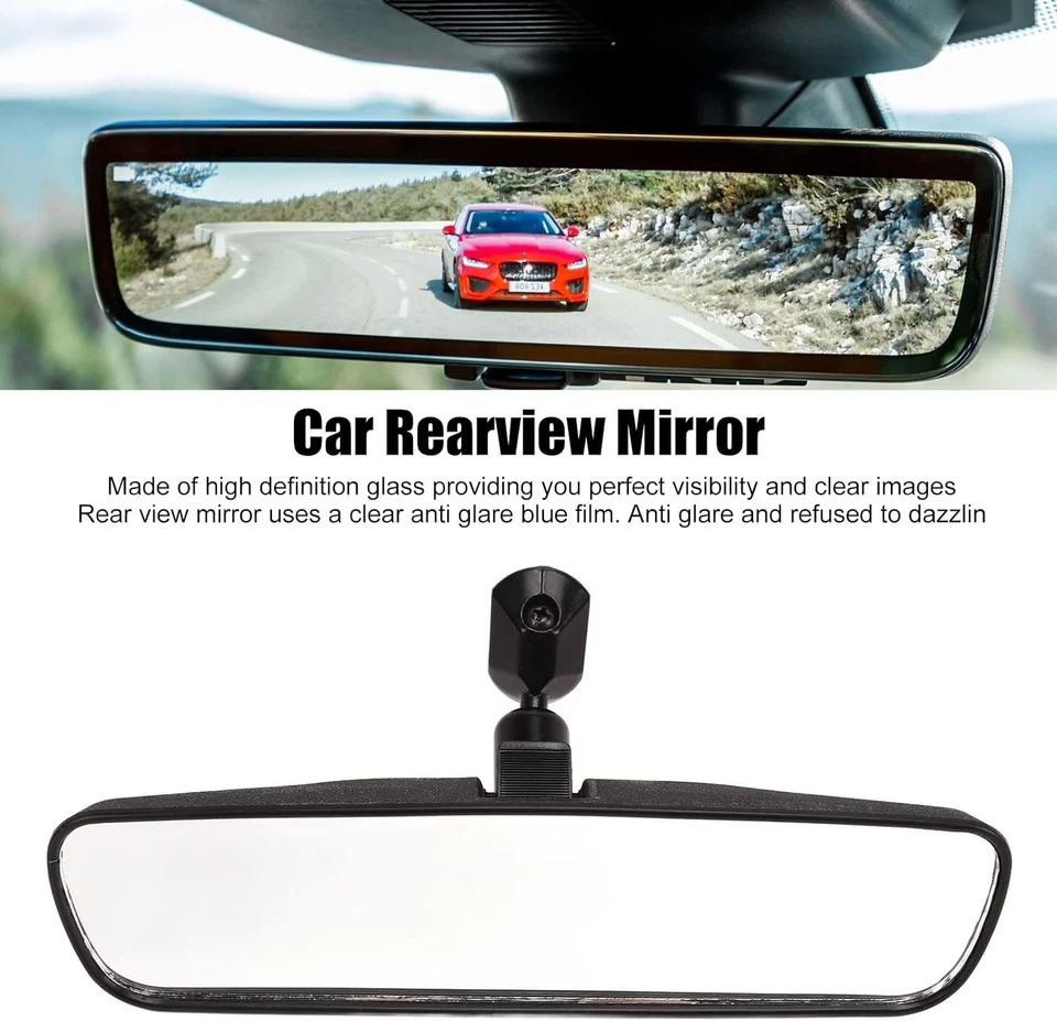 8'' Black Interior Rear View Mirror Auto Car Replacement Day Night Universal Foto 2 de 4