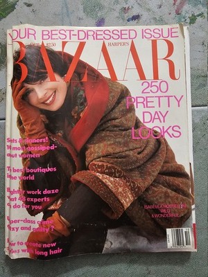1990 OCTOBER HARPER'S BAZAAR - ISABEELLA ROSSELLINI Super Models M344