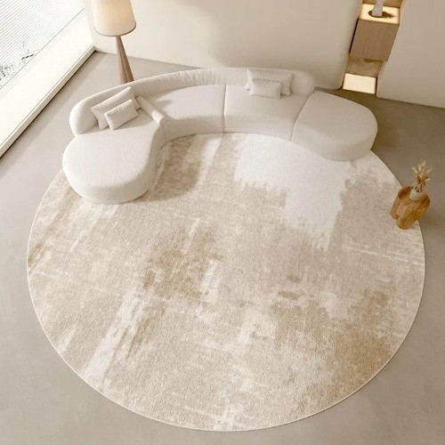 -Tappeti colorati decorazione camera da letto, tappeto peluche, soffice, morbido, rotondo, - Foto 14 di 17