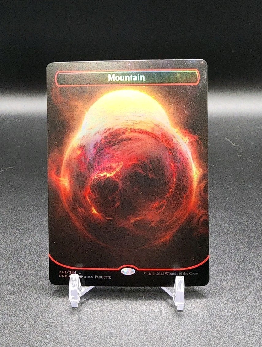MTG Mountain 243 | Borderless Foil | Unfinity | NM Condition 