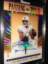 2022 Panini Clearly Donruss Passing the Torch Tua Tagovailoa Autograph /99