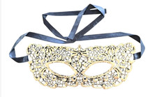 Gold Venetian Goddess Masquerade Mask Macrame Lace Costume Party