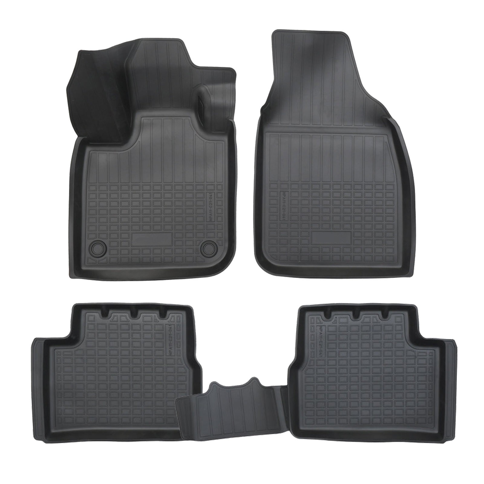 Tapis de sol caoutchouc 3D anti-boue pour Fiat 500e évite l'humidité et les taches