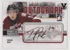 2009-10 ITG Heroes and Prospects Vault Black Taylor Beck #A-TBE Auto 0a4