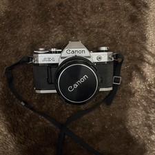 VINTAGE Canon AE-1 35mm Camera 50mm Lens, ORIGINAL LENS COVER  Strap Film JAPAN
