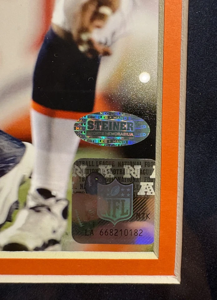 Peyton Manning firmado 18x26 enmarcado 2 veces campeón del Superbowl con certificado de autenticidad Steiner🔥 Foto 3 de 3