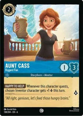 4x Aunt Cass - Biggest Fan - 138/204 - Common NM-Mint Disney Lorcana: Azurite Se