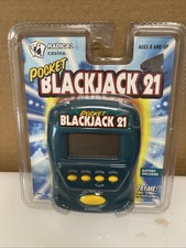New Radica Pocket Blackjack 21 Electronic Casino Game LCD Handheld 9807 1997