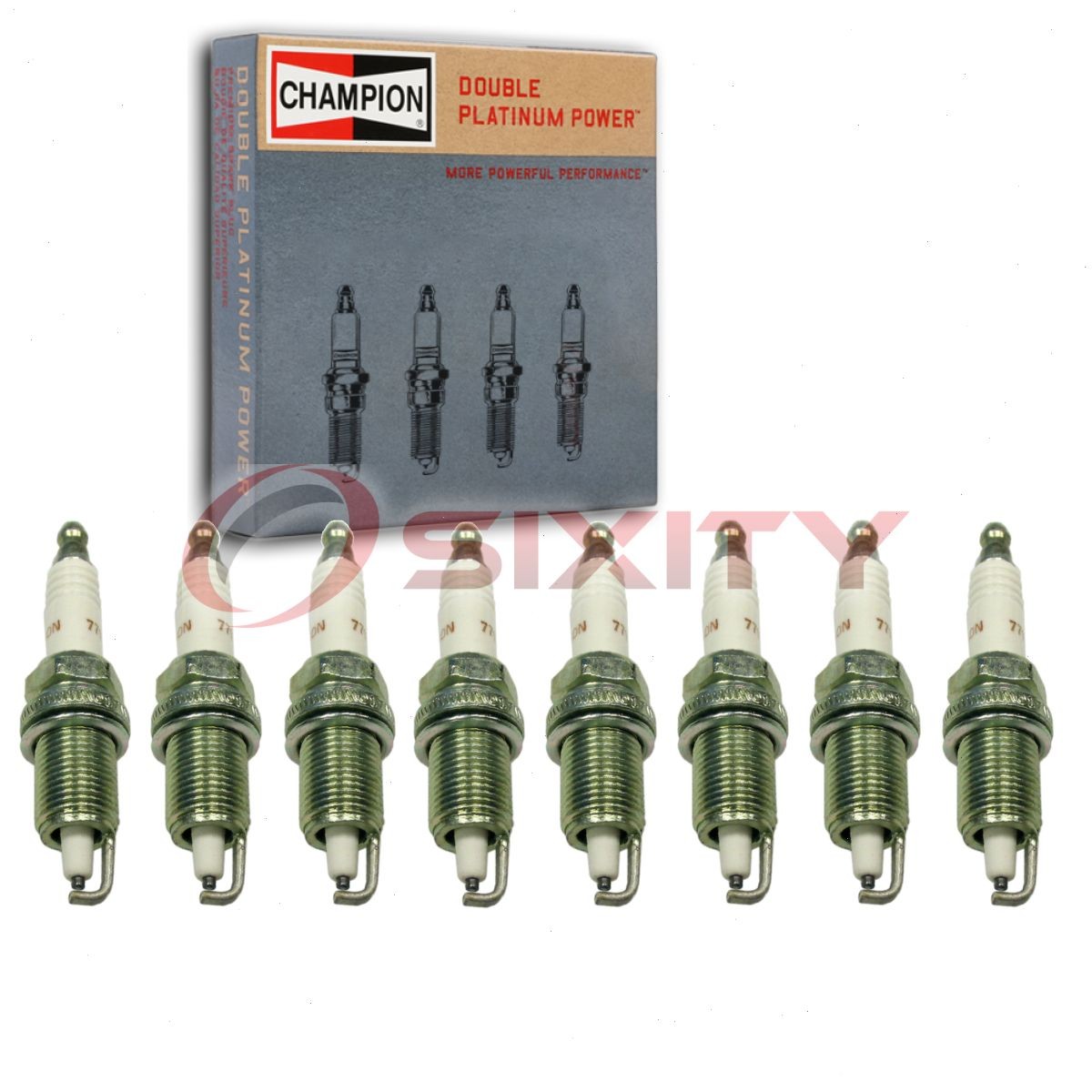 8 pc Champion Double Platinum 7712 Spark Plugs for QC12PEP 41-807 3271 ut