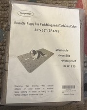 Peepeego 2 Pack Washable Pee Pads for Dogs 36x36Inch, Waterproof Puppy Pads w