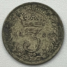 United Kingdom U.K. / Silver Threepence / 1922 / KM#813a / (03-0992)