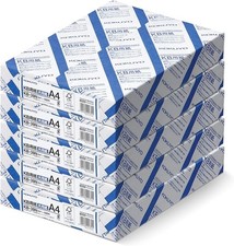 Kokuyo A4 KB Paper, 5 Ream 2500 Sheets , 64gsm, 80 Bright ISO - A4, white
