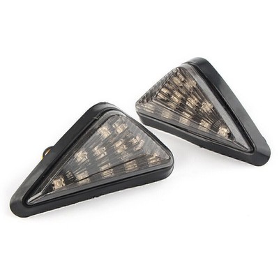 Smoke LED Turn Signal Amber Light Indicator Lamp For Kawasaki