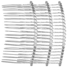 3Pcs Metal Wire Hair Clip Combs 20-Teeth Hair Clip Combs for Bridal Veils UK