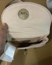 ALDO Womens Beige Quilted Shoulder Bag Turn L...