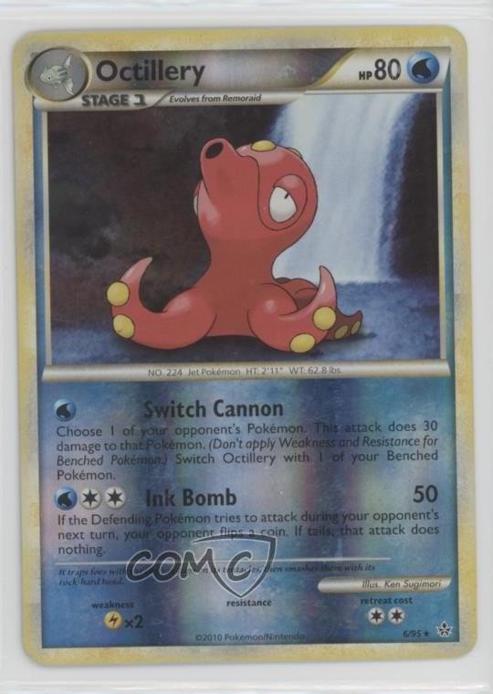 Octillery Reverse Foil Pokémon HeartGold & SoulSilver Unleashed #6 2010