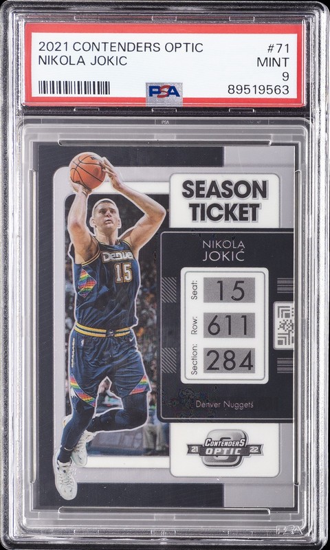 2021 CONTENDERS OPTIC #71 NIKOLA JOKIC PSA 9