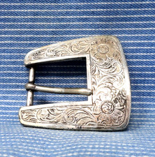 Justin Western Heel Bar Horseshoe Belt Buckle SW Scroll Cowboy Cowgirl  .CPA881