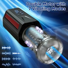 Male Masturbaters Automatic HandsFree Rotating Cup-Thrusting Stroker Lubricants-