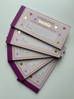 Bestie Gutscheine (7er Pack) Partytüte Freundschaft BFF