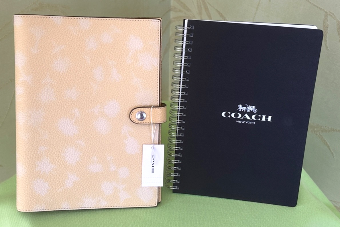 COACH NOTEBOOK WASHED YELLOW WITH FLORAL MOTIF:NWT CDY00 | eBay