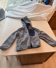 Nautica Hooded Fleece Full Zip Jacket Youth Boys Size XL 18-20 Grey