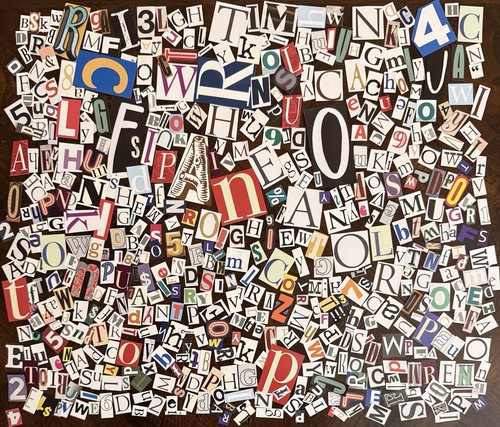 500 Ransom Note Cut-out Letters & Symbols Collage Junk Journal Crafts Scrapbook