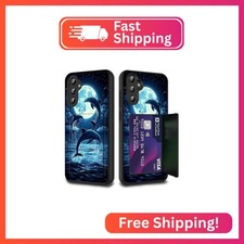 FGDRFGRW Designed for Galaxy S25 5G Card Holder Credit Card Wallets Case,Dual La