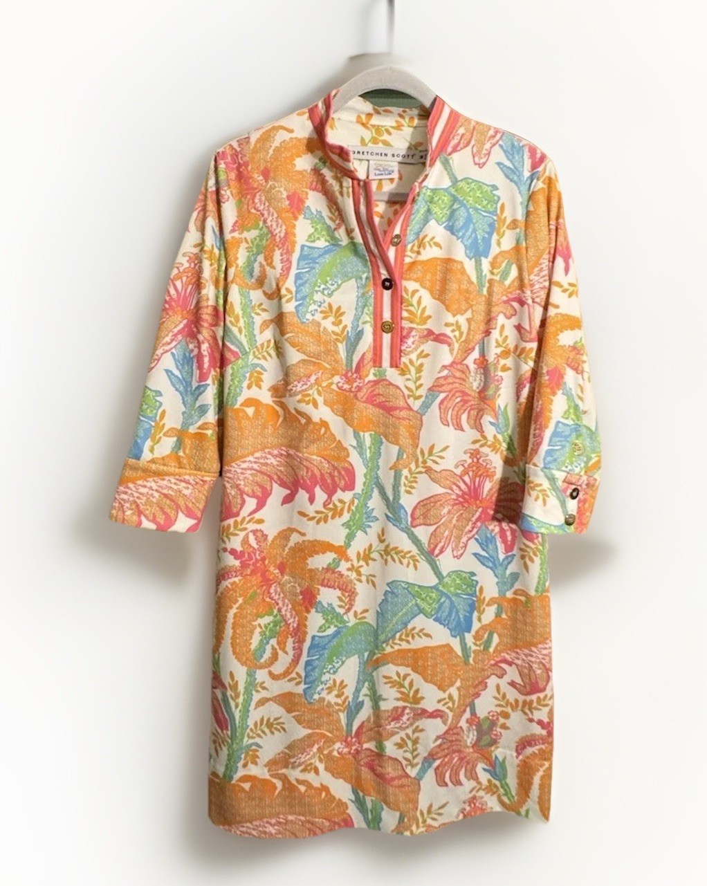 Gretchen Scott Colorful 3/4 Sleeve Shift Dress M