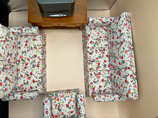 Dolls House 1:12 Living Room Set four piece Sofa, TV, Rug, and extras