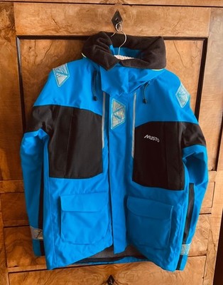 MUSTO BR2 Segeljacke Herren  Größe M 50 Hochseetauglich Blau Schwarz