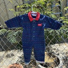 Vintage OshKosh Bgosh Baby Cotton Denim Romper Size 6-9 Mos
