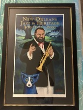 2000 New Orleans Jazz Fest Print Al Hirt Blue Dog George Rodrigue Framed or not