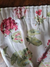 Laura Ashley Geranium Lined Patio Curtains.. Preowned Good Condition .