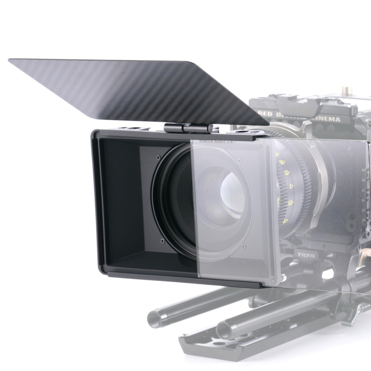 Compact Mini Matte Box for Camera Lens Filters Clamp On 85mm with