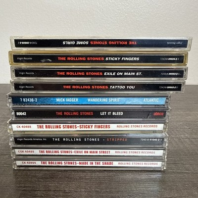 Rolling Stones CD Lot Sticky Fingers Exile Let It Bleed Tattoo You Jagger