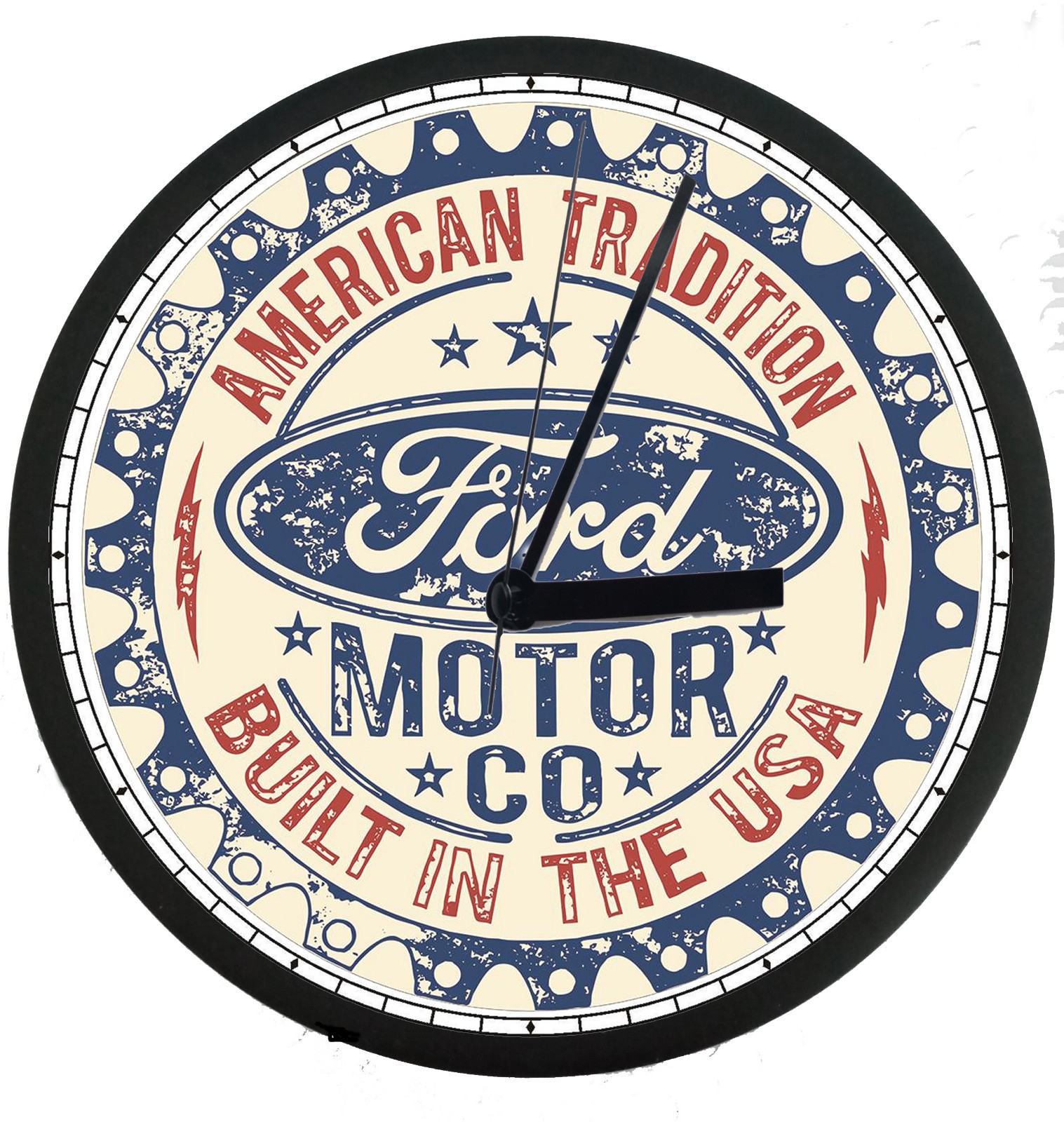 Ford Built Wall Clock