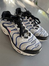 Nike TN Air Max Plus GS Kids Size 3.5Y White Game Royal /Blue CD0609-107