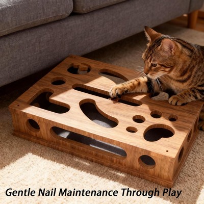 Kat Krab- En Nagelvijlbox – Met 2 Belletjes – Interactief Speelgoed – Beschermt Meubels – Vanaf Kitten Tot Volwassen Kat