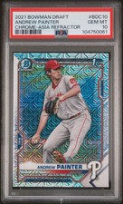 2021 Bowman Chrome ASIA ASIAN Refractor Andrew Painter PSA 10 GEM MINT Pop 4