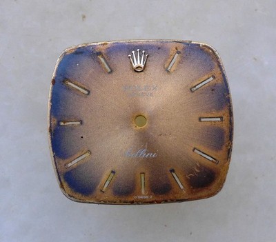 ORIGINAL ROLEX CELLINI UHR ZIFFERBLATT 27,05X24,30 MM FÜR KAL. 1600 NO DIGITS (RD06)