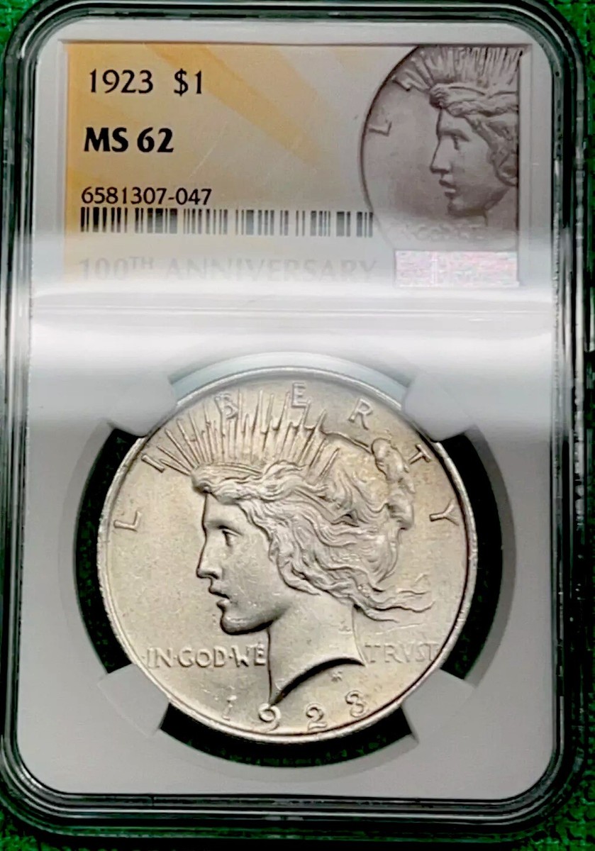 1923 Peace Silver Dollar. NGC MS 62. 100th Anniversary. | eBay