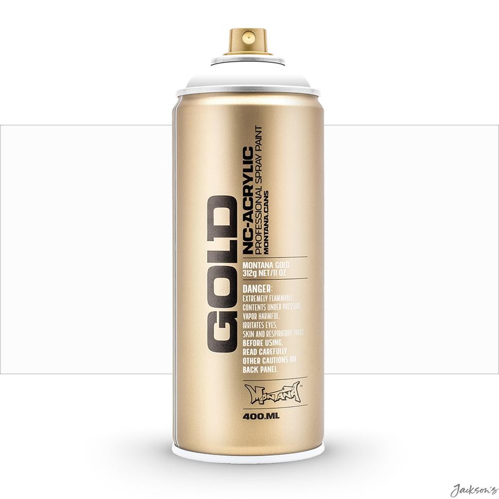 Montana Gold Spray Paint Acrylic Lacquer 400ml Shock White Opaque